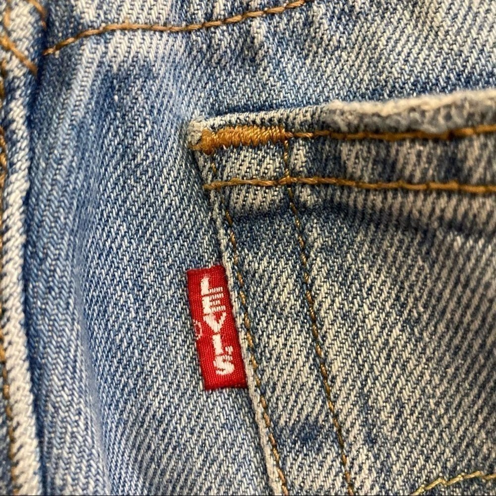LEVI'S 501 High Rise Skinny Leg Button Fly Distressed Jeans Size 24 - Picture 8 of 16